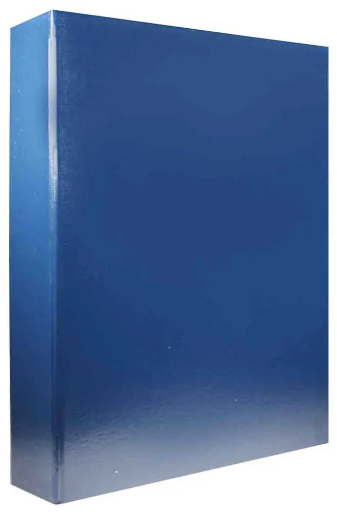 Архивная папка А4 с гребешками бумвинил синий, корешок жесткий 50 мм