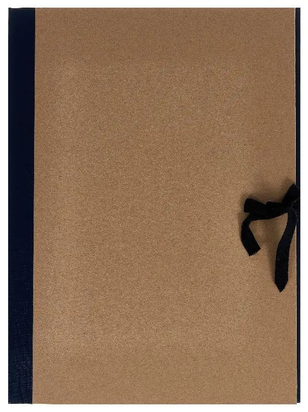 Архивная папка А4, 10 мм, крафт/бумвинил, с цельнокроенным гребешком, мягкие клапана, 4 завязки, синяя