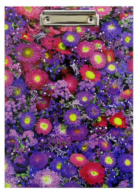 Папка-планшет без крышки, ламинированный А4 с металлическим зажимом Астры