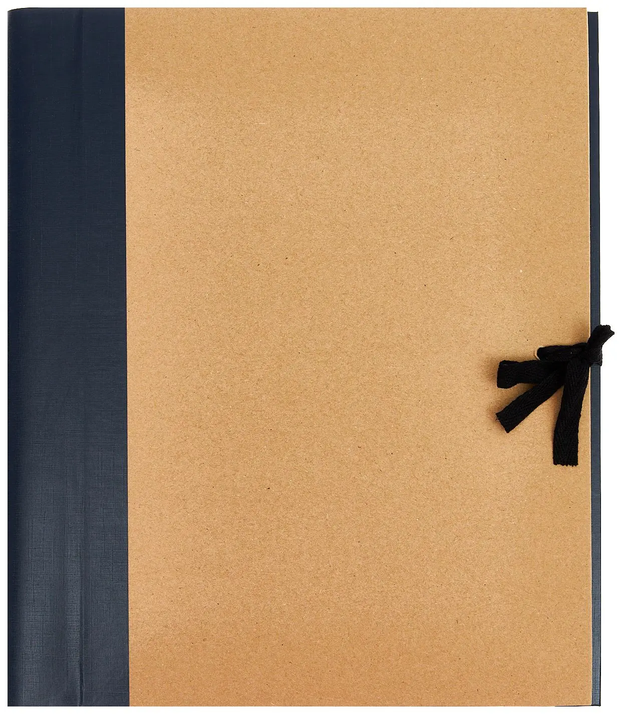 Архивная папка А4, 40 мм, крафт/бумвинил, с цельнокроенным гребешком, мягкие клапана, 4 завязки, синяя