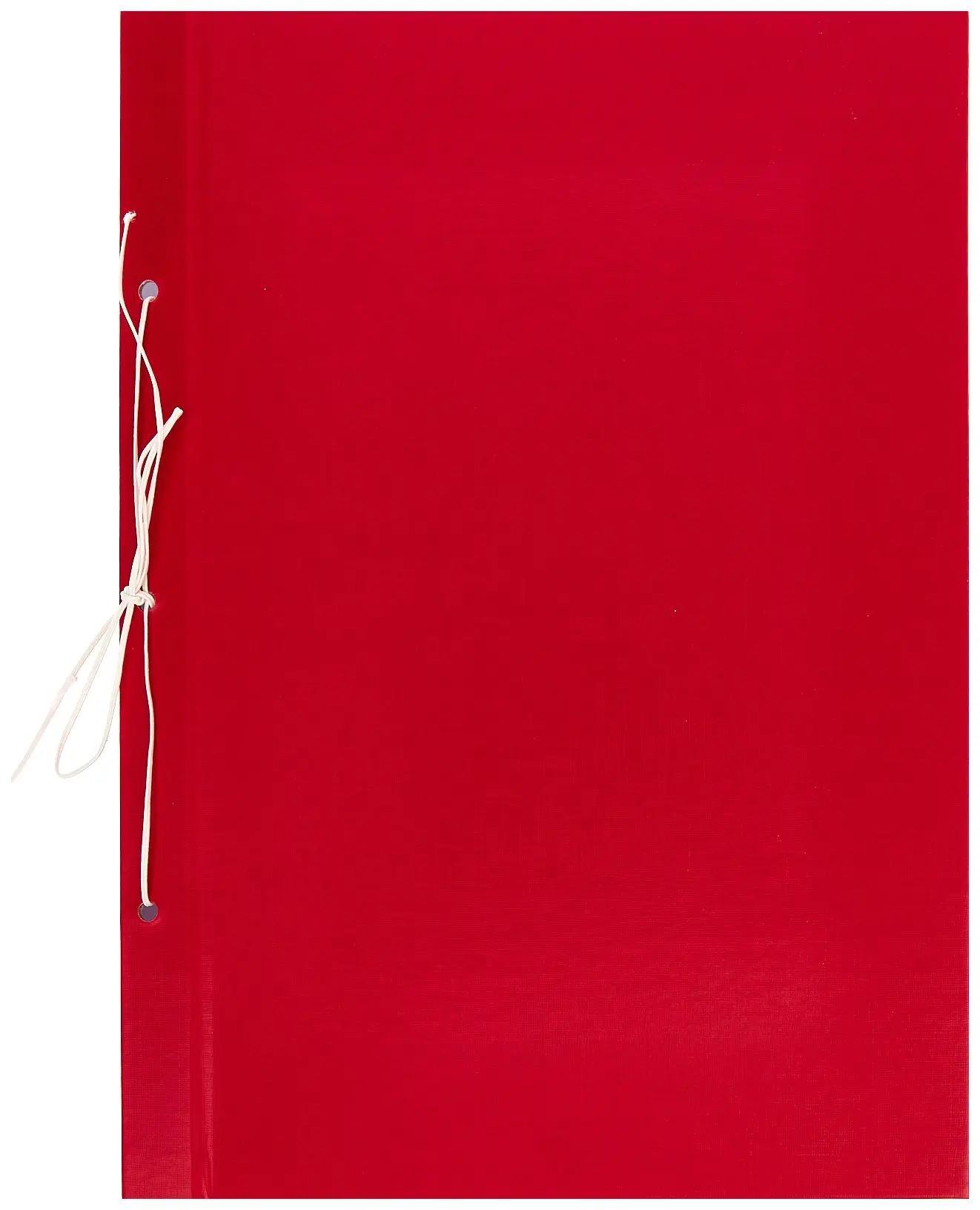 Папка-обложка без тиснения, бумвинил, корешок 20 мм жёсткий, красная, сутаж