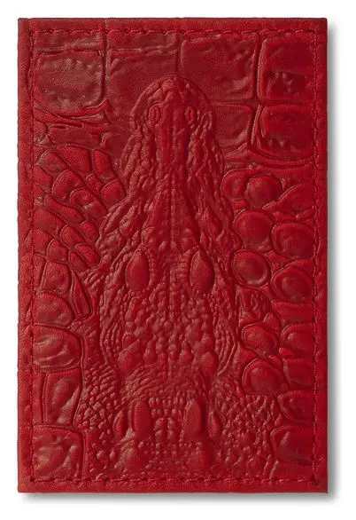 Обложка для проездного билета из натуральной кожи, красный, сплошное тиснение по коже "Данди"