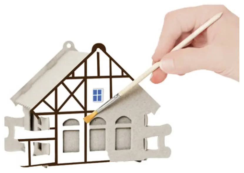 Набор для творчества Конструктор-Раскраска-Домик-Шкатулка "Избушка" в гофрокоробке, в комплекте с красками, кисточкой