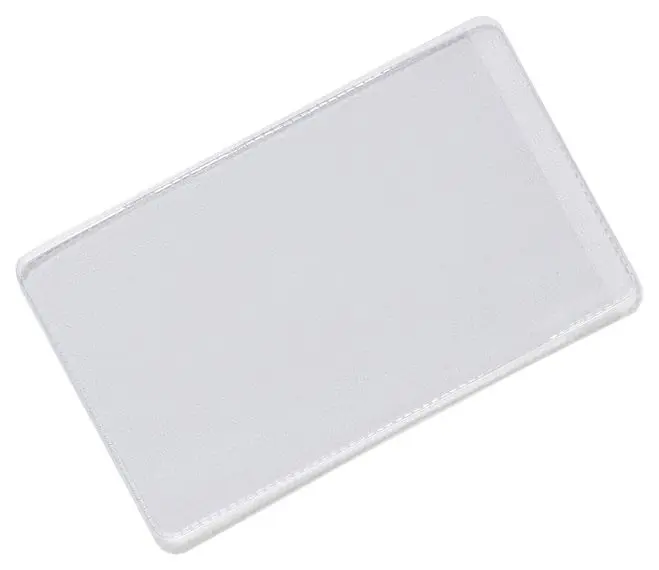 Обложка для проездного билета, ПВХ, прозрачная, одинарная(0,28 ап/0,10 мм) 