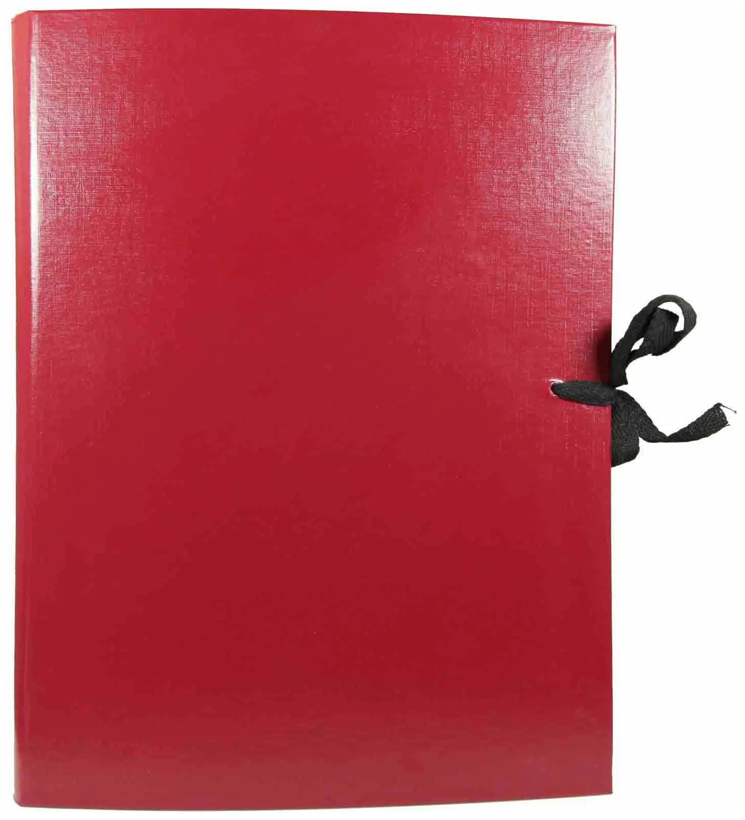 Архивная папка А4, 30 мм, бумвинил, с Г-образными гребешками, 2 шнурка, бордовая