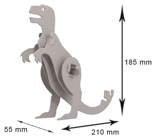 Набор для творчества Конструктор-Раскраска  "Динозаврик" в гофрокоробке, в комплекте с красками, кисточкой и глазками