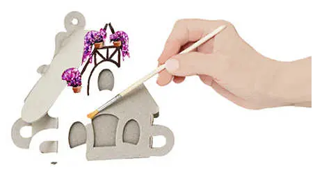 Конструктор-Раскраска-Домик-Шкатулка "Пион" в пакете с европодвесом