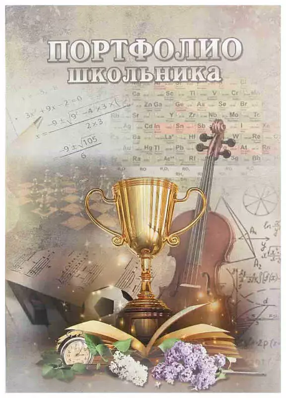 Портфолио школьника ламинированное "Кубок" (вкладыши 14 листов)
